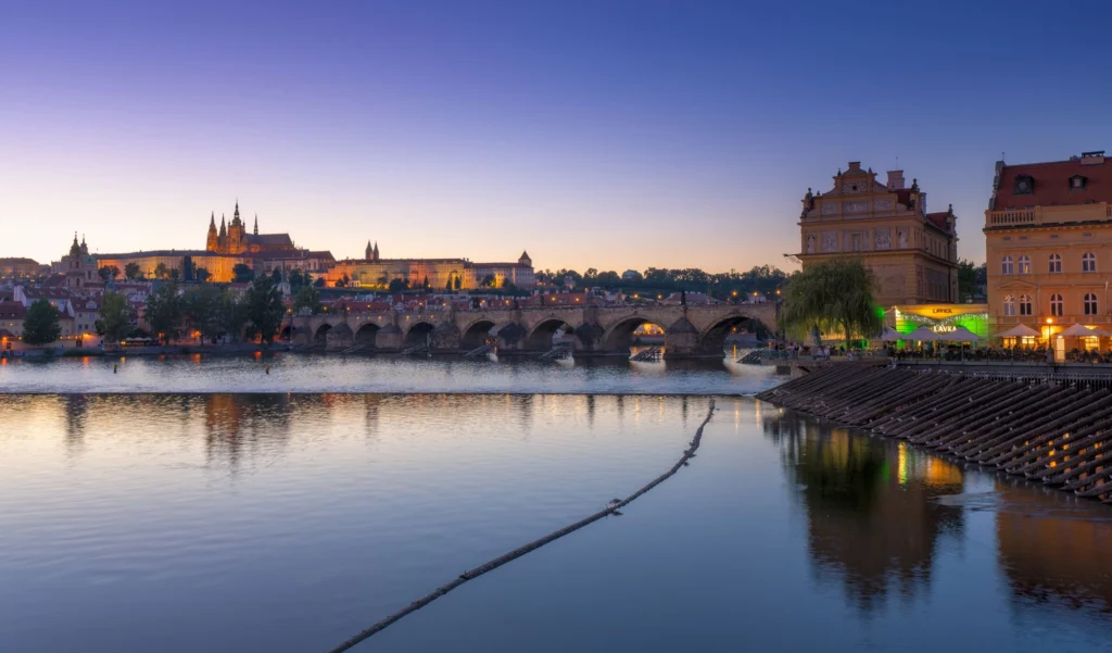 Charles Bridge over the Vltava in Prague