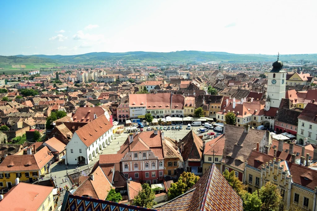 Sibiu, city, tower, architecture, travel