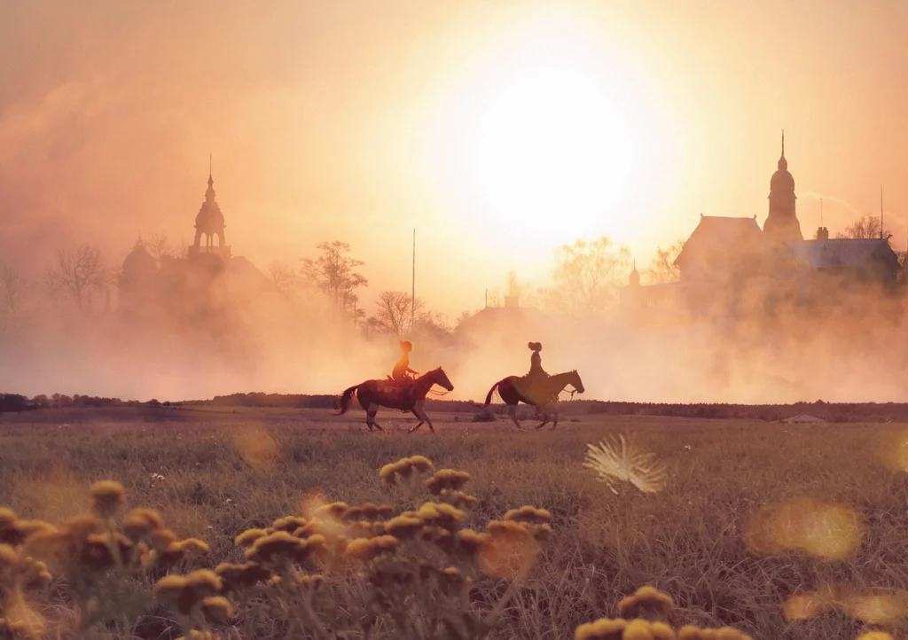 Horses, horseback riding, galloping, galloping horses, field, Swidnik
