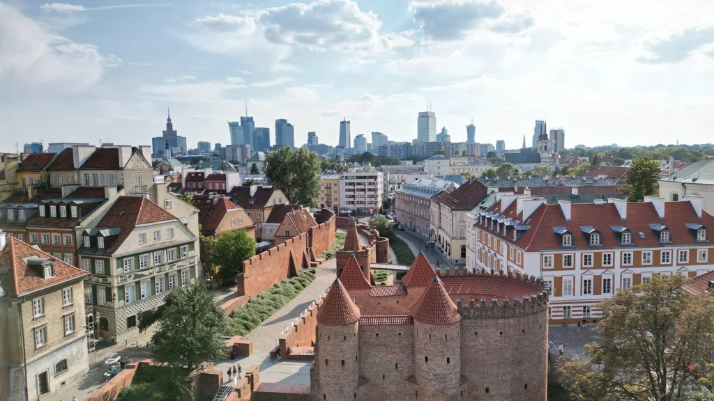 Warsaw, poland, aerial photo, architecture, metropolis